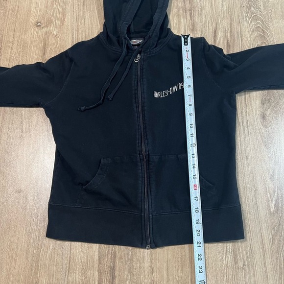 Harley Davidson VINTAGE 2007 Zip Up Grunge Goth Punk Skater Motorcycle Jacket - Picture 9 of 10